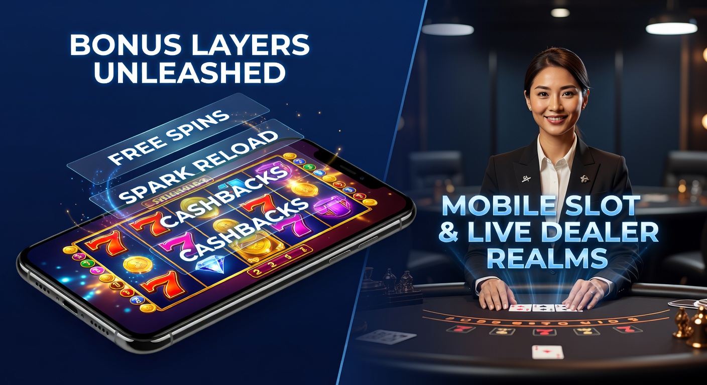 Dynamic collage of mobile slot reels exploding with free spin multipliers alongside a live dealer spinning a roulette wheel