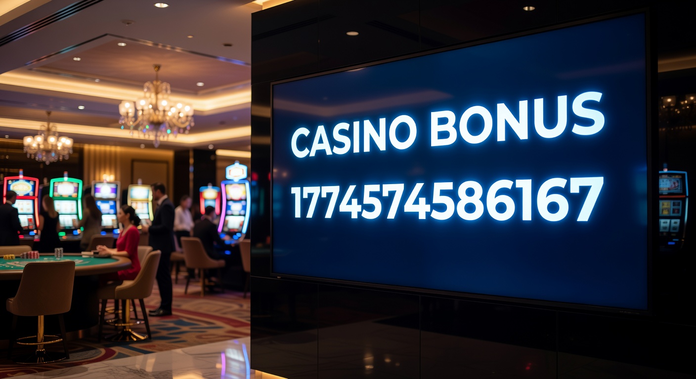 Vibrant display of casino bonus promotions on a digital screen, highlighting free spins and deposit matches