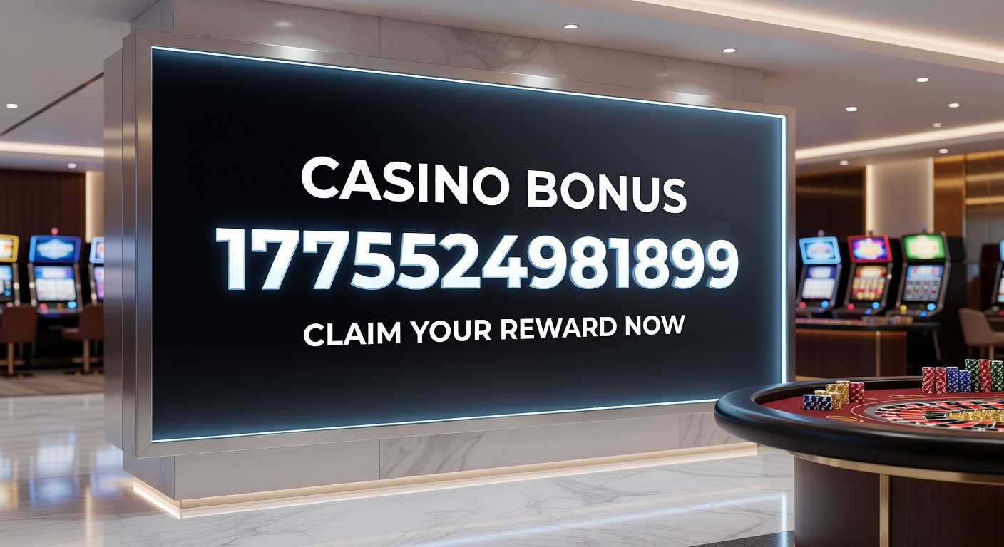 Vibrant display of casino bonus offers on a digital screen, highlighting free spins and welcome packages