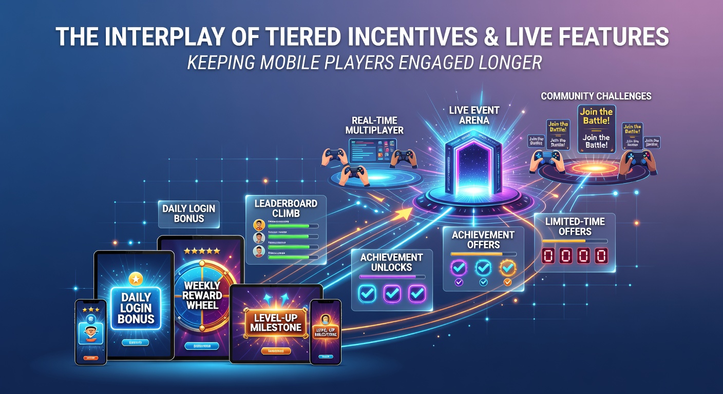 Mobile player participating in a live casino session with tiered rewards displayed on screen