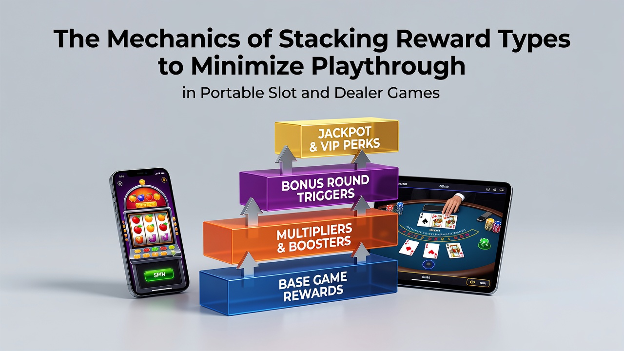 Mobile device displaying stacked bonus interfaces for slot and live dealer games